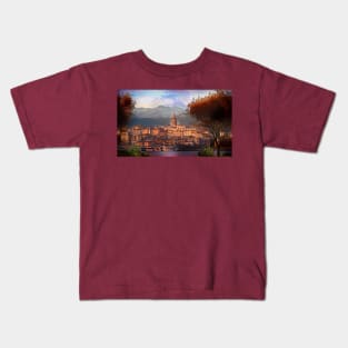 village on the mountainside Kids T-Shirt